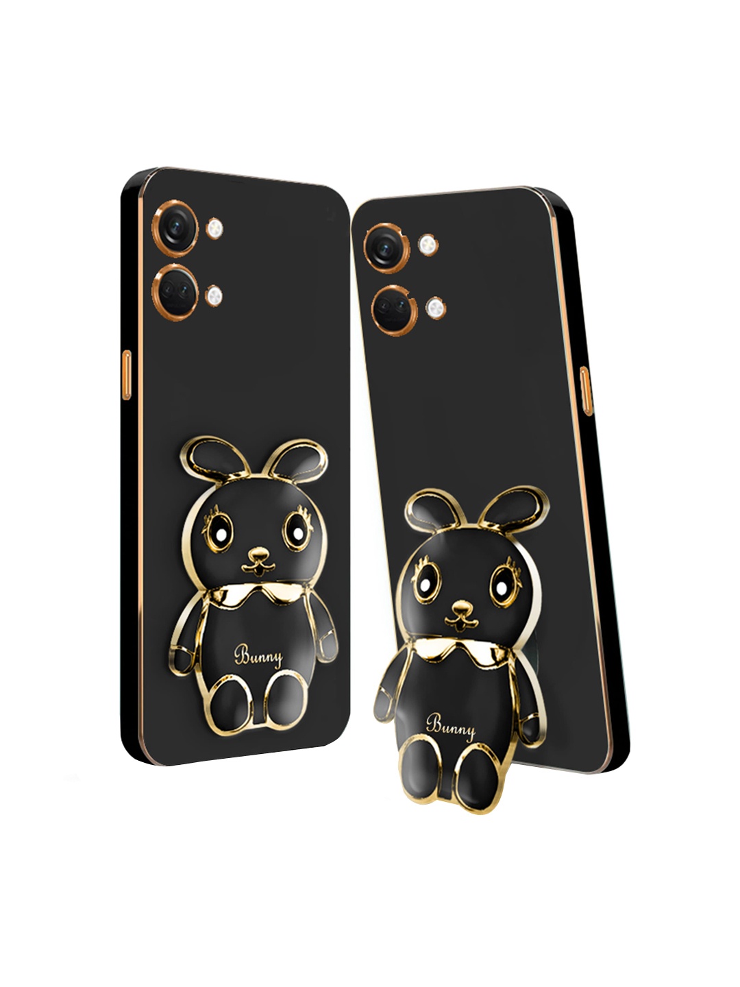 

Karwan 3D Bunny Oneplus Nord 3 Back Case With Folding Stand, Black