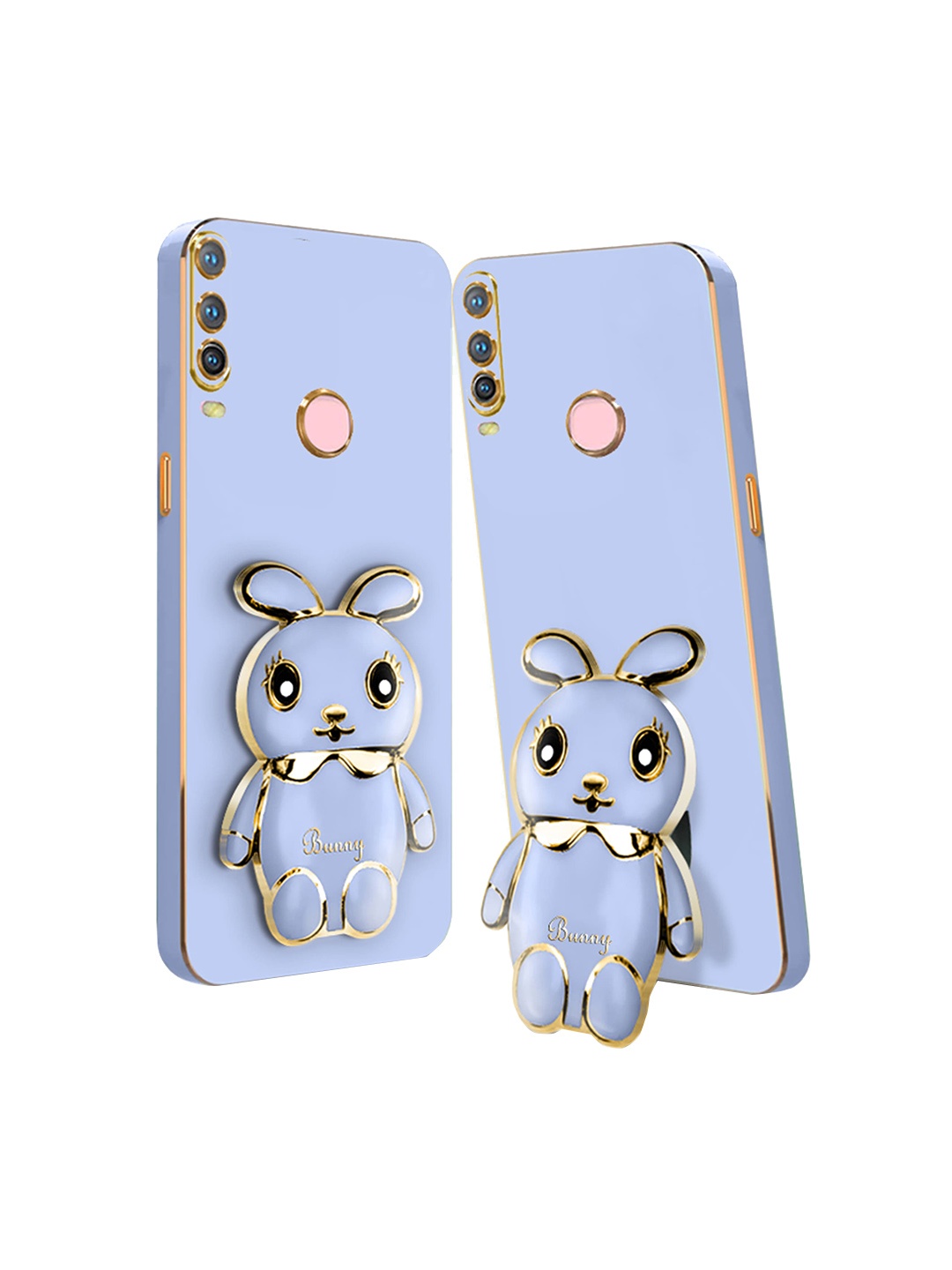 

Karwan Oppo A31 3D Mini Bunny with Folding Stand Back Cover Case, Blue