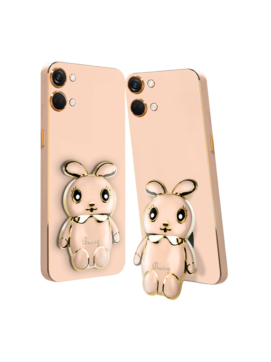 

Karwan 3D Mini Bunny Oneplus Nord 3 with Folding Stand Back Cover Case, Pink