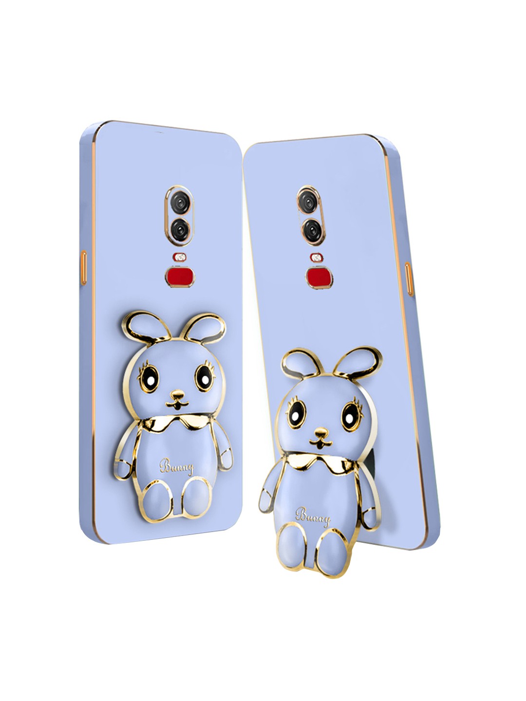 

Karwan Oneplus 6 3D Mini Bunny Back Case With Folding Stand, Blue