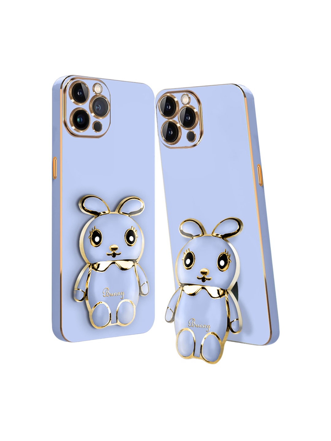 

Karwan 3D Mini Bunny with Folding Stand iPhone 11 Pro Back Case, Blue