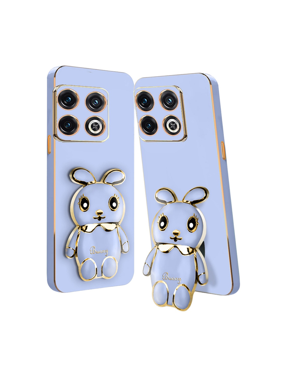 

Karwan 3D Mini Bunny Oneplus 10 Pro Back Case With Folding Stand, Blue