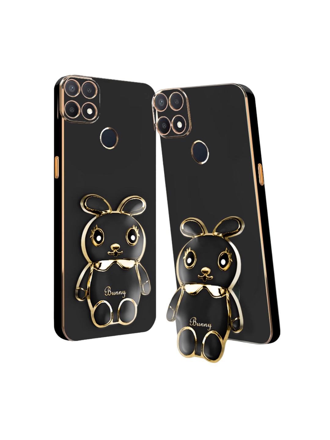 

Karwan Oppo A15 Printed Back Case, Black