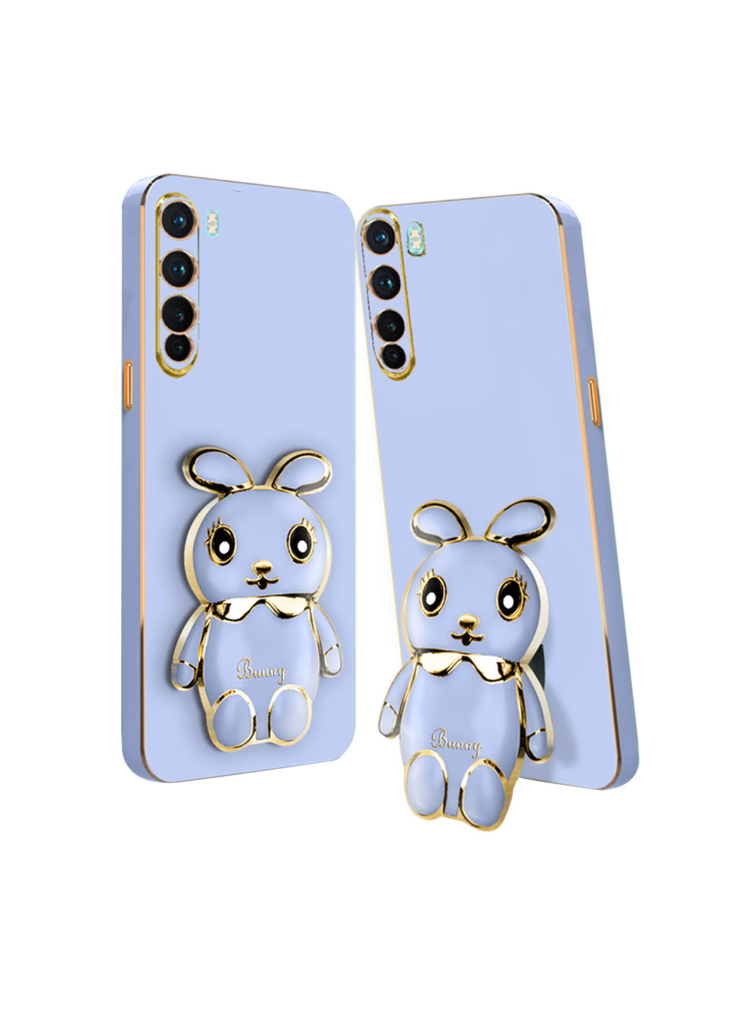 

Karwan Soft & Lightweight Oneplus Nord Back Case With 3D Mini Bunny Folding Stand, Blue
