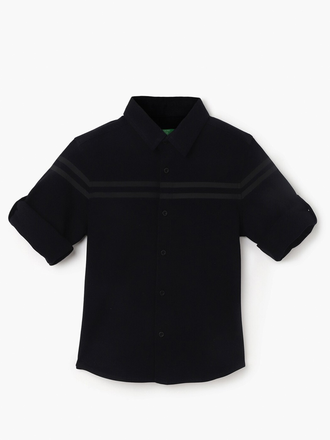 

United Colors of Benetton Boys Opaque Cotton Casual Shirt, Black