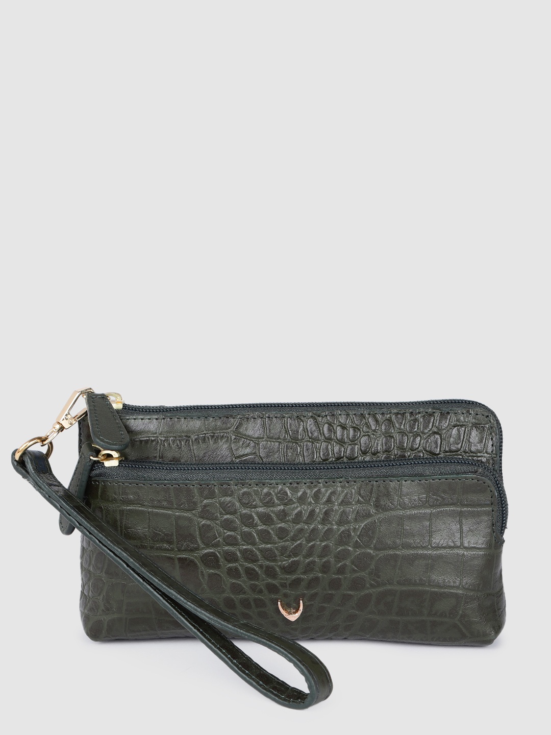 

Hidesign Crocodile Textured Purse Clutch, Green