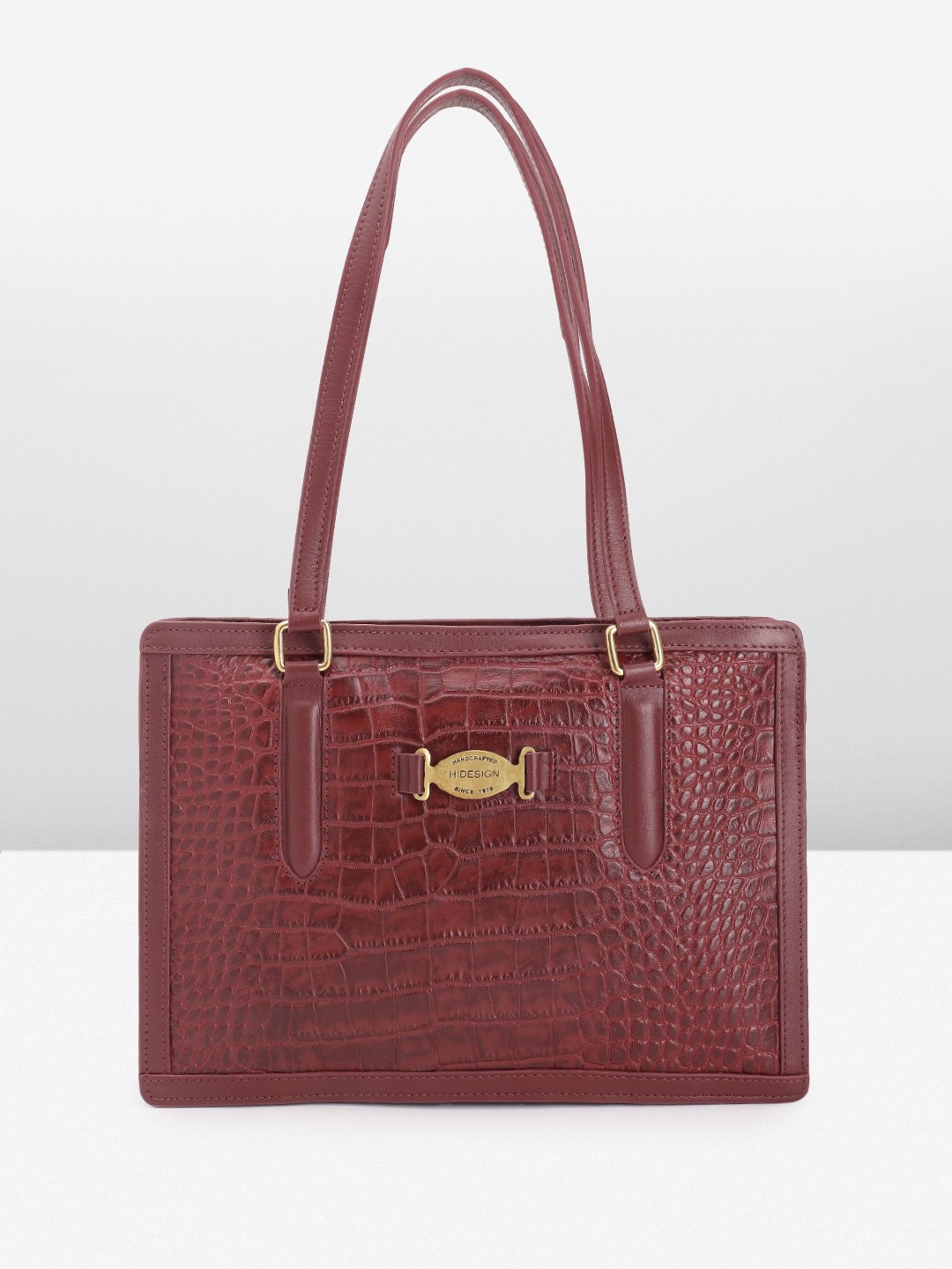 

Hidesign Women Textured Leather Shoulder Bag, Maroon