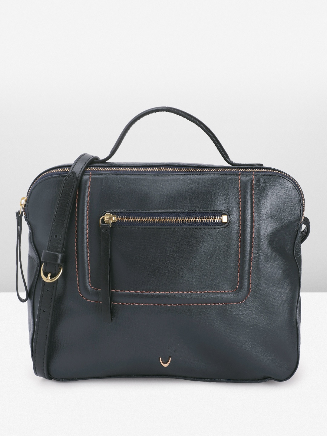 

Hidesign Women Leather Sling Bag, Navy blue