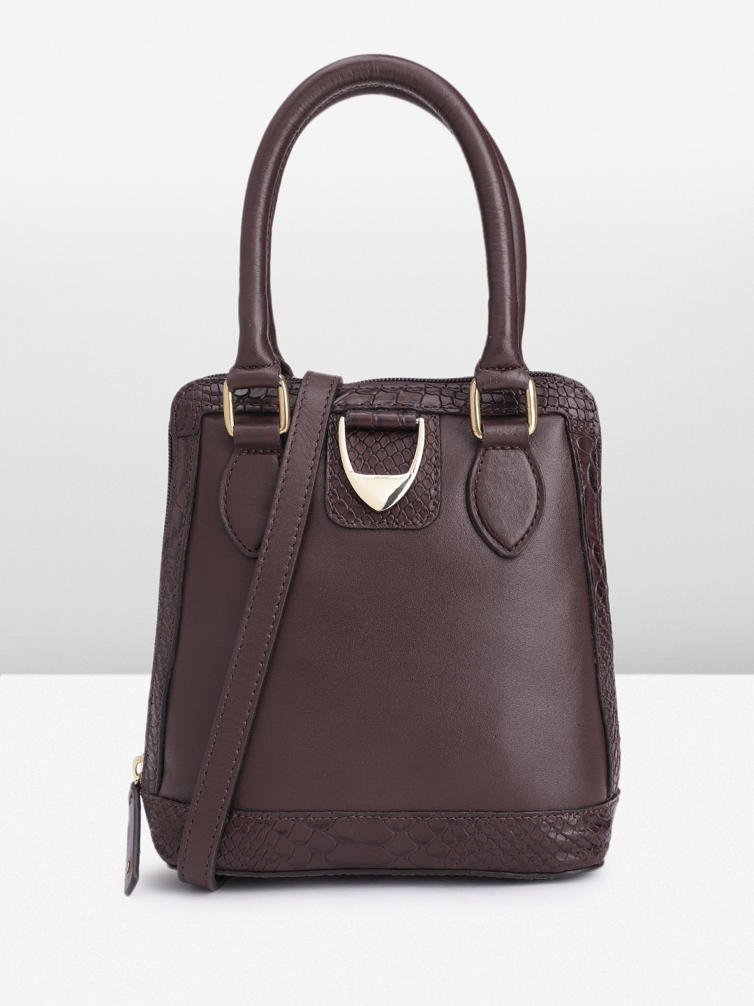 

Hidesign Leather Structured Handheld Bag, Brown