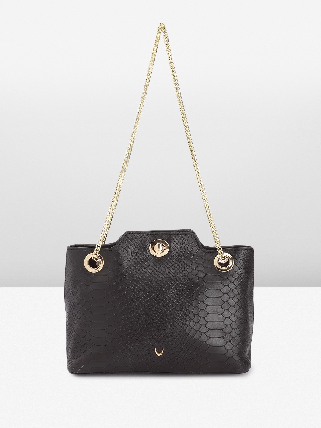 

Hidesign Women Textured Leather Shoulder Bag, Black