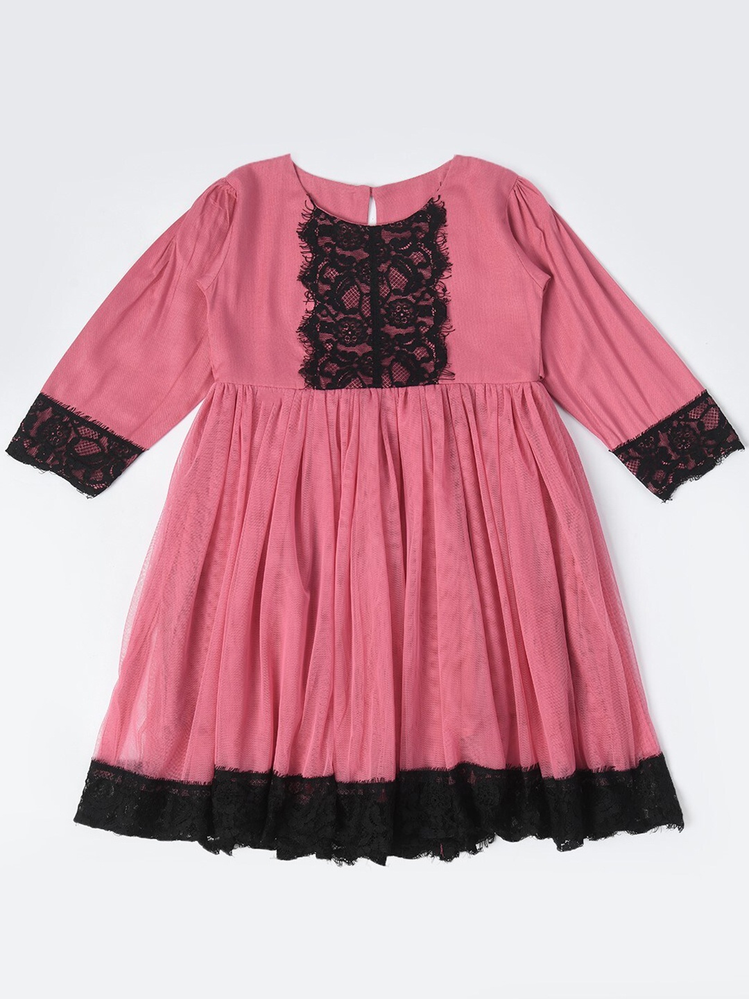 

Bella Moda Girls Puff Sleeve A-Line Dress, Peach