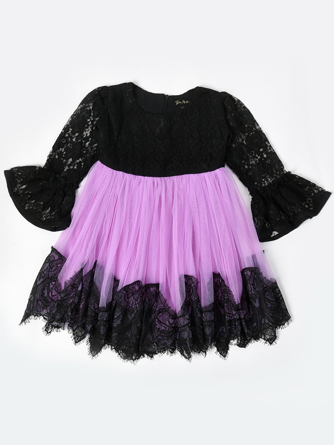 

Bella Moda Girls Bell Sleeves Fit & Flare Dress, Purple