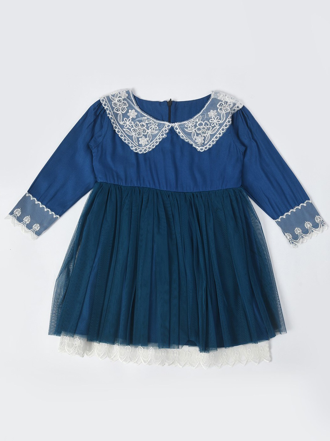 

Bella Moda Girls Peter Pan Collar A-Line Dress, Blue