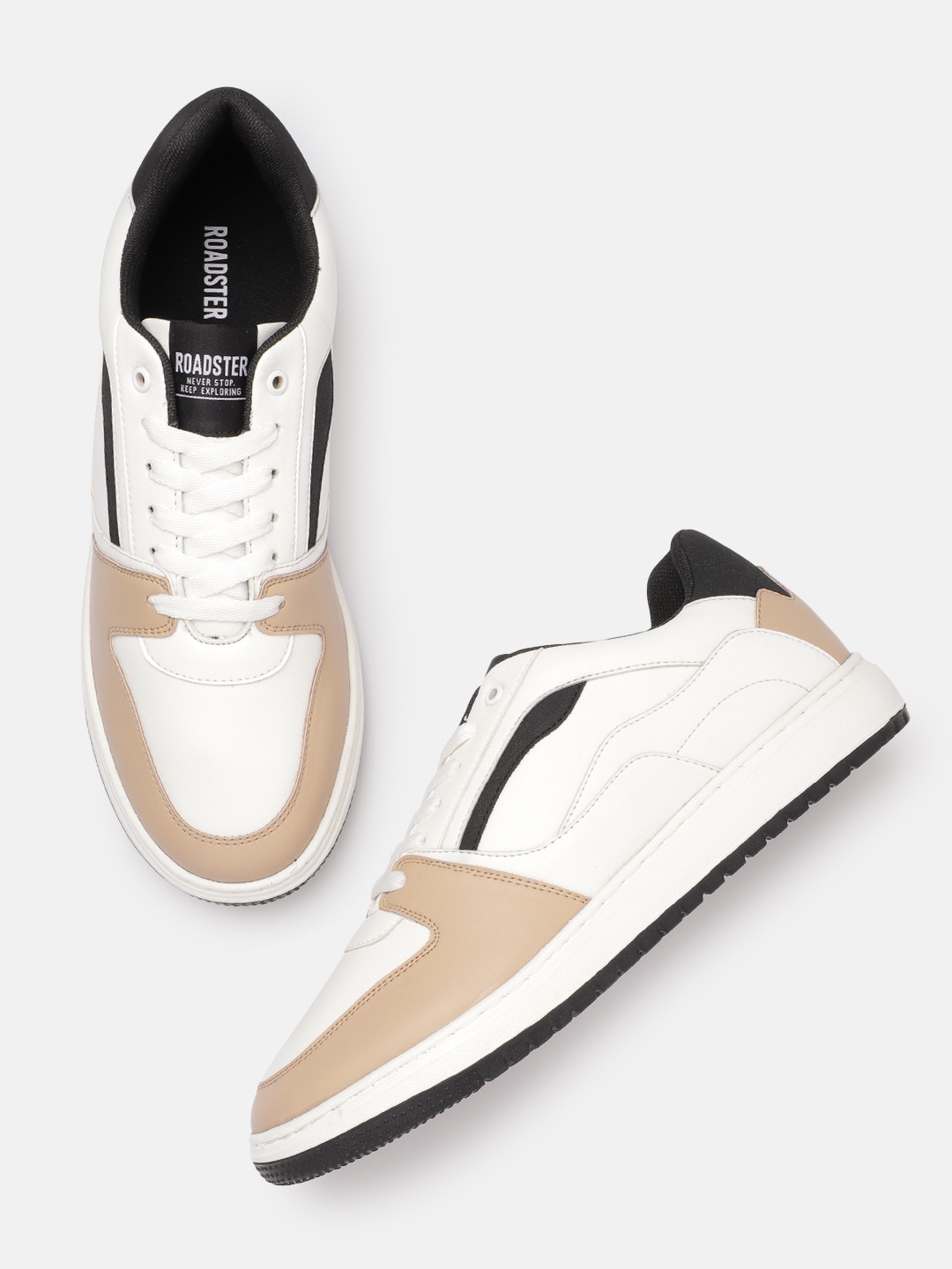 

Roadster The Lifestyle Co. Men Colourblocked Sneakers, White