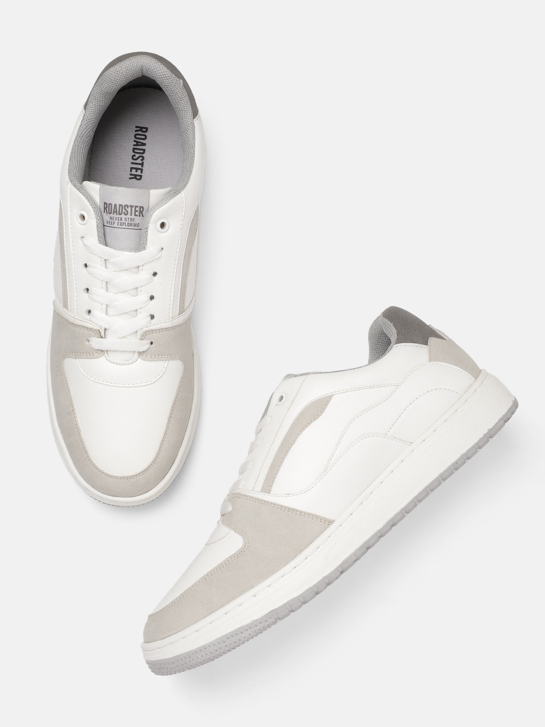 

Roadster The Lifestyle Co. Men Colourblocked Sneakers, White