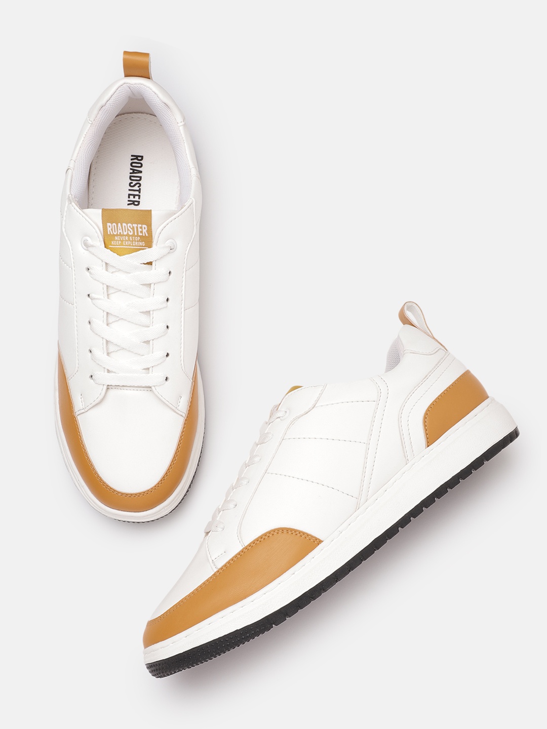 

Roadster The Lifestyle Co. Men Colourblocked Sneakers, White