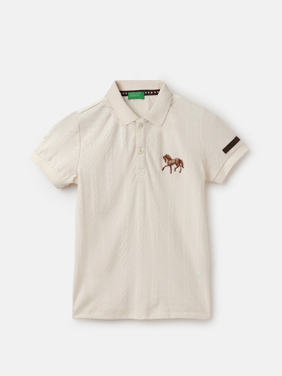 

United Colors of Benetton Boys Polo Collar Pure Cotton T-shirt, Blue