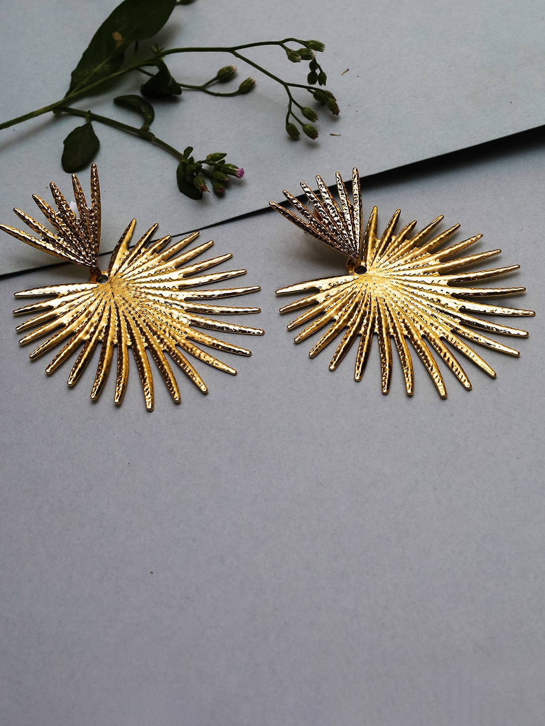 

VIRAASI Gold-Plated Contemporary Drop Earrings