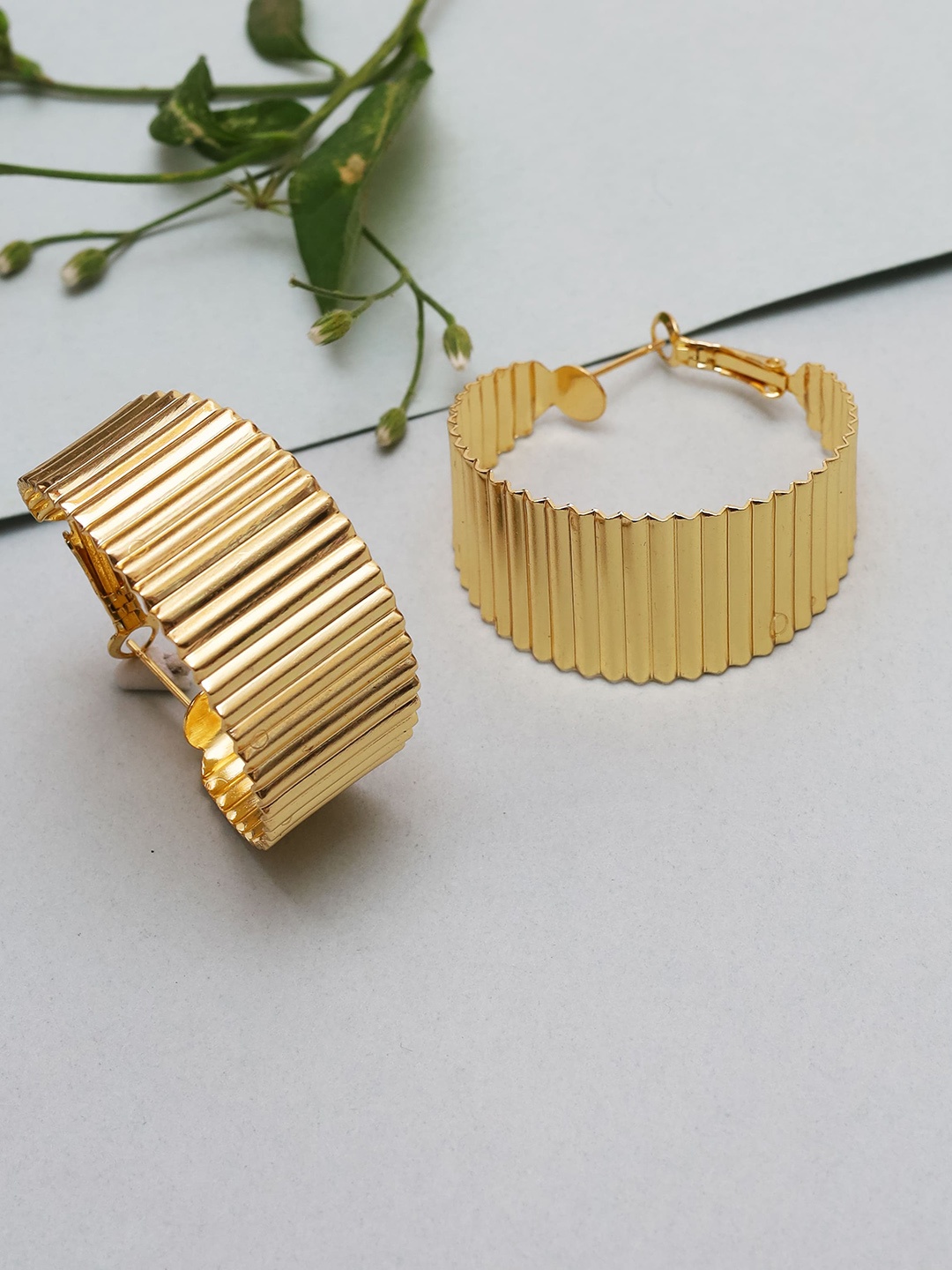 

VIRAASI Gold-Plated Circular Hoop Earrings