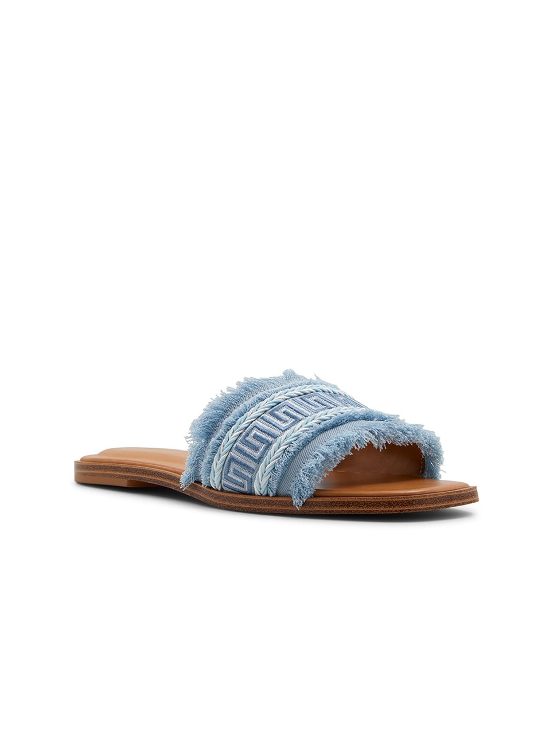 

ALDO Textured Open Toe Flats, Blue