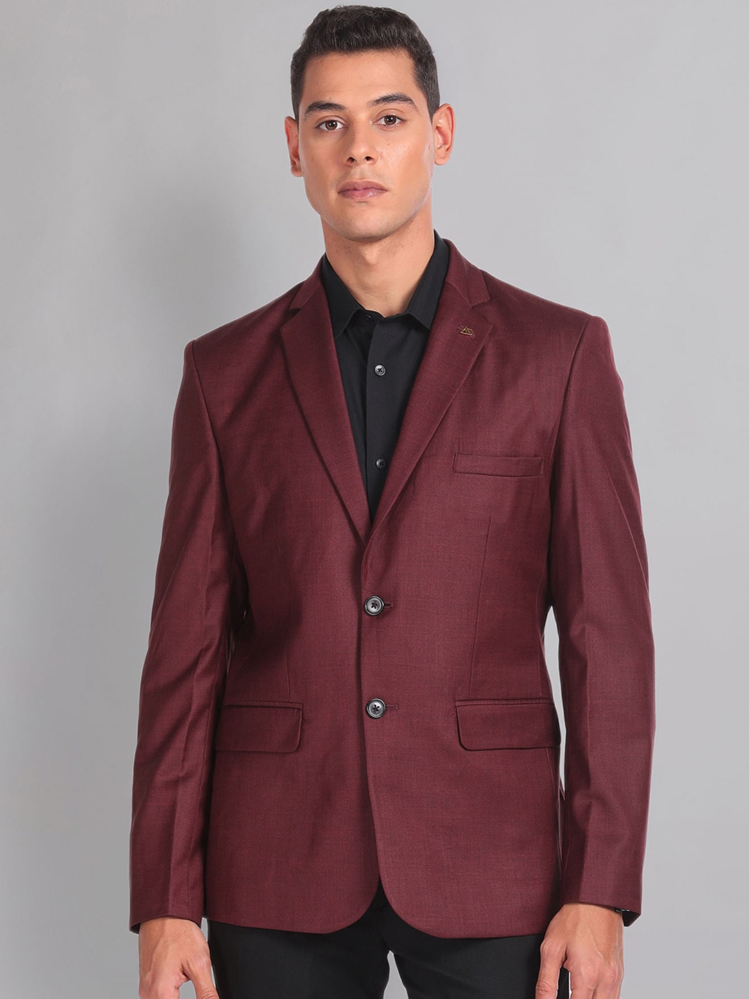 

AD By Arvind Slim-Fit Single Breasted Blazer, Red