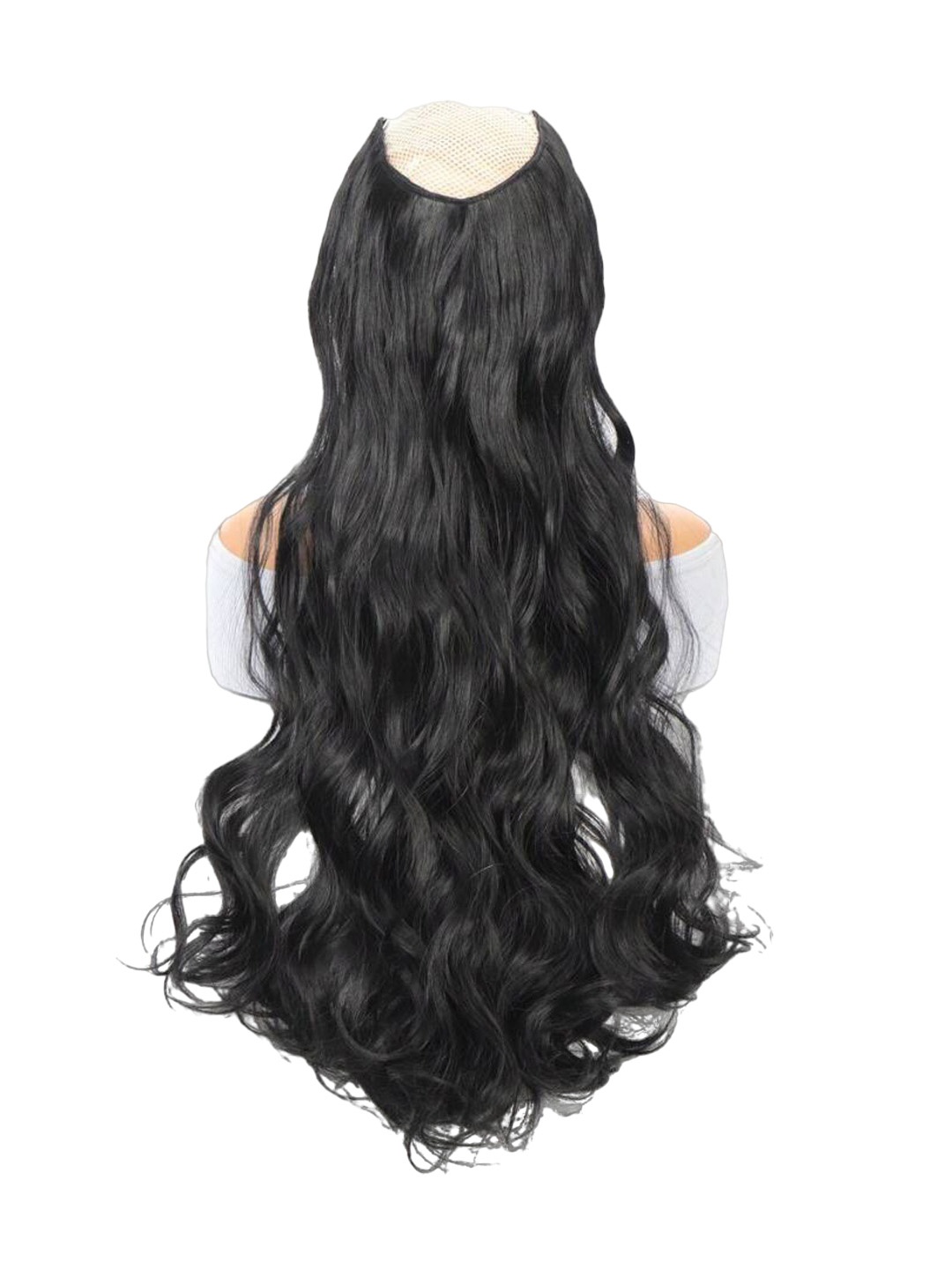 

FIMBUL 4 Clip-On Synthetic Wavy Hair Extension - Black 44