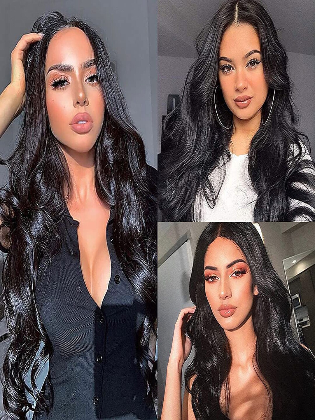 

FIMBUL Full Head Synthetic Hair Extension - Black 37