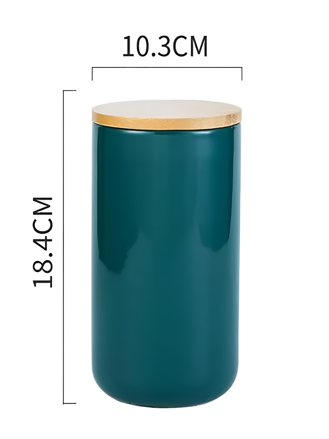 

Kuber Industries Green & Gold-Toned Ceramic Food Container 1000 ml