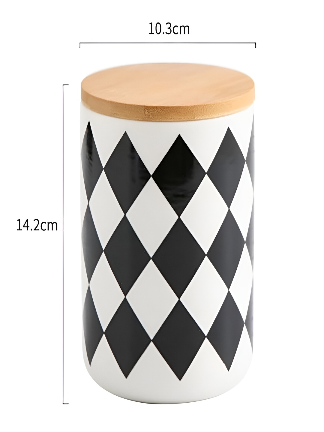 

Kuber Industries White & Black Ceramic Food Container 800 ml