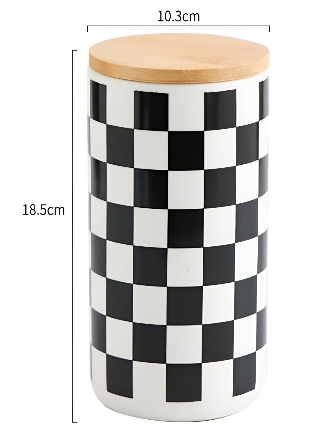 

Kuber Industries White & Black Ceramic Food Container 1000 ml