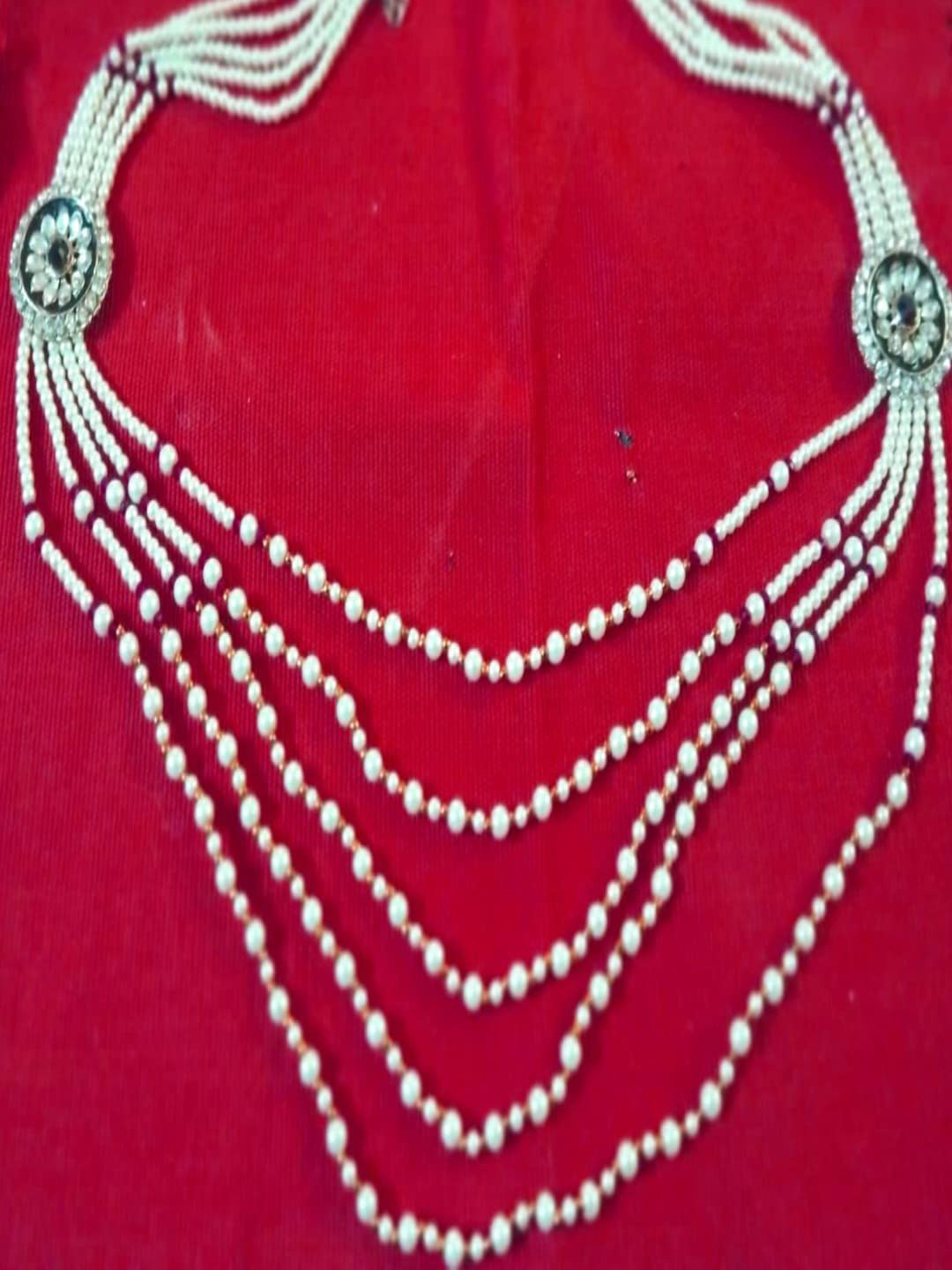 

Runjhun Artificial Beads Studded Kamarpatta Waist Chain Saree Accessories, Gold