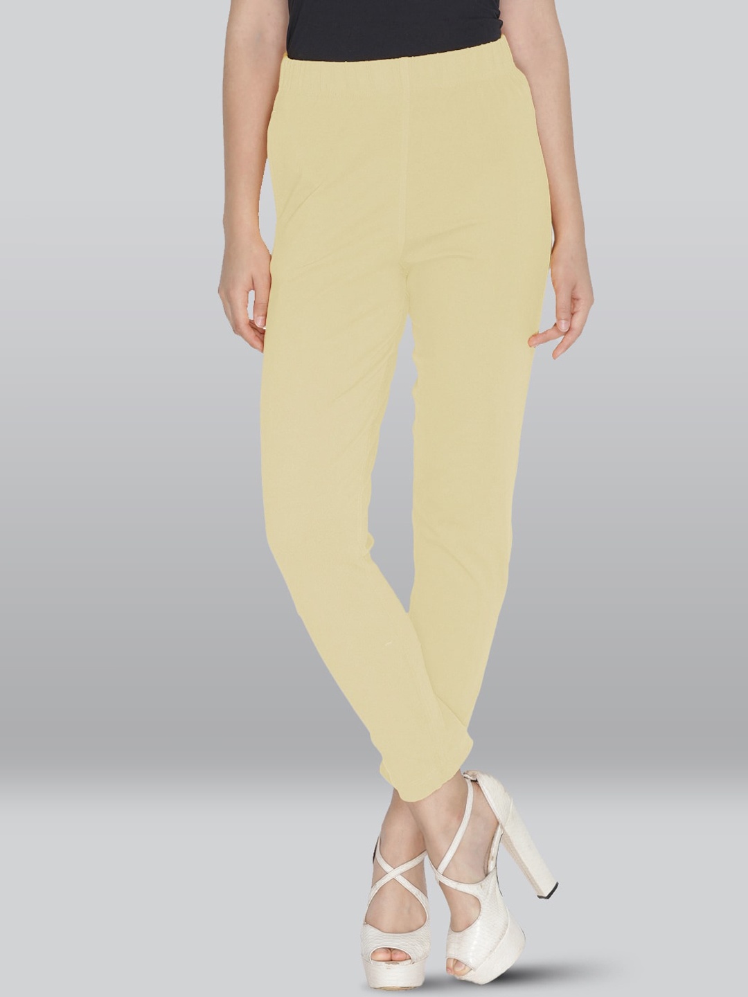 

LYRA Women Pencil Slim Fit Easy Wash Cotton Trousers, Cream