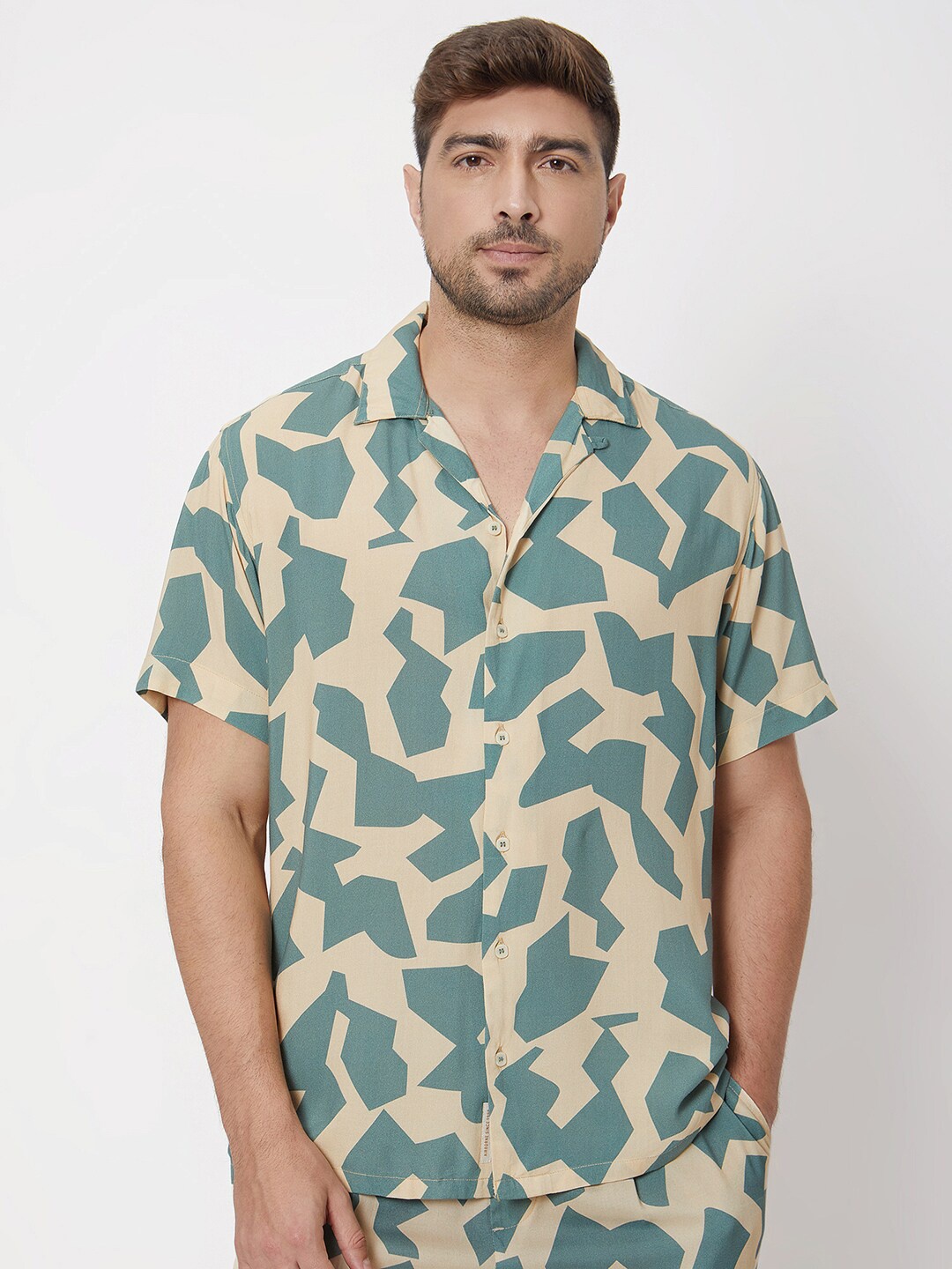 

Mufti Abstract Printed Casual Shirt, Beige