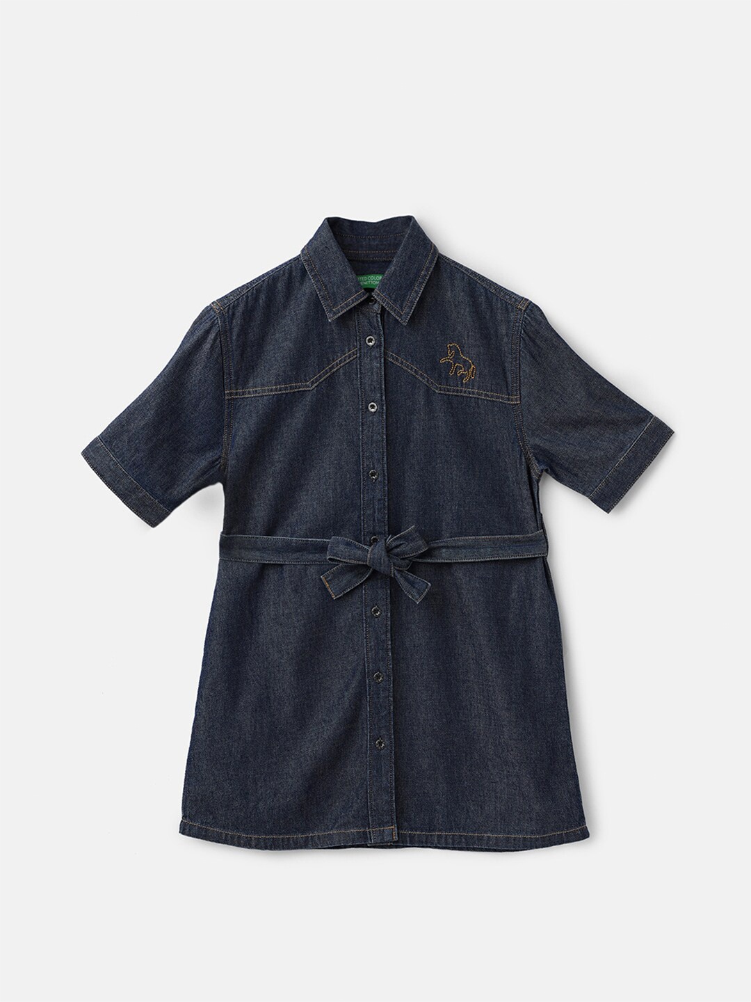 

United Colors of Benetton Regular Fit Shirt Dress, Blue