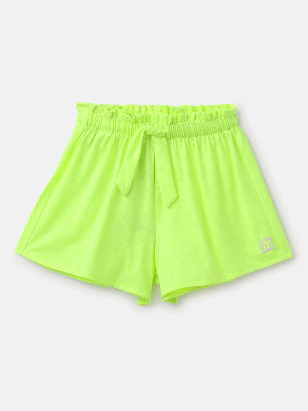 

United Colors of Benetton Girls Regular Fit Mid Rise Shorts, Green