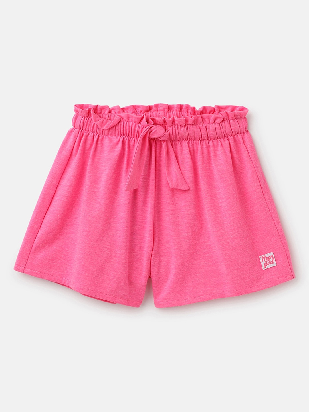 

United Colors of Benetton Girls Regular Fit Mid Rise Shorts, Pink