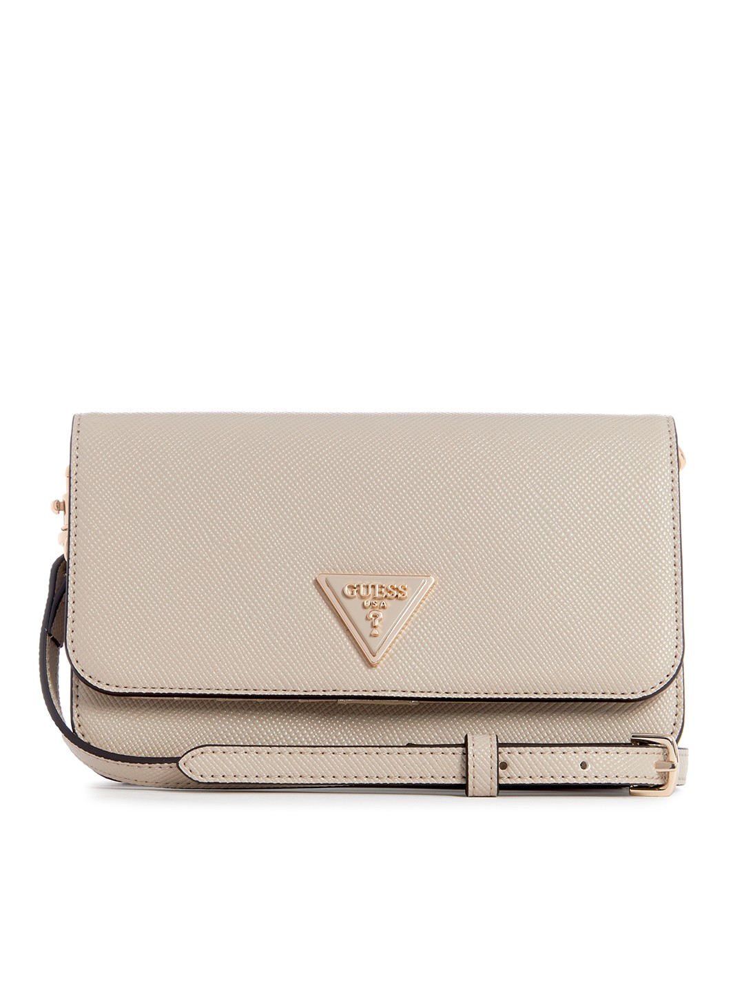 

GUESS Textured Structured Sling Bag, Cream