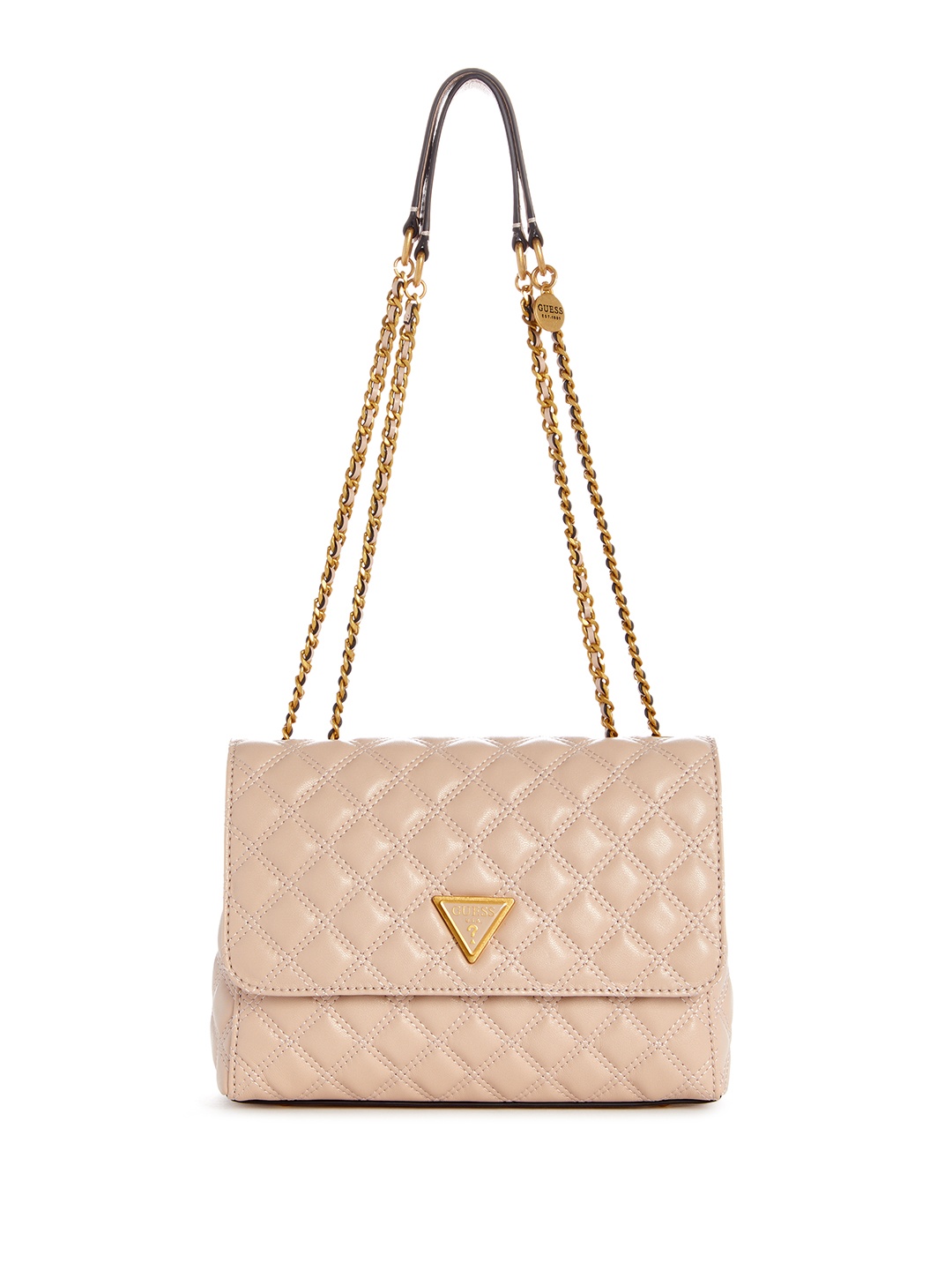 

GUESS Quilted Structured Shoulder Bag, Beige