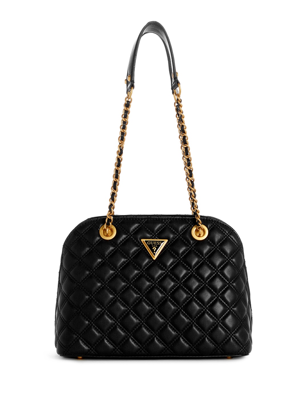 

GUESS Structured Shoulder Bag with Quilted Detail, Black