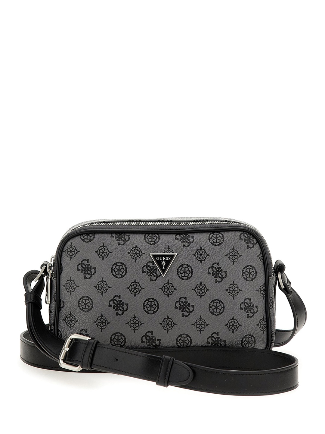 

GUESS Printed PU Structured Sling Bag, Grey