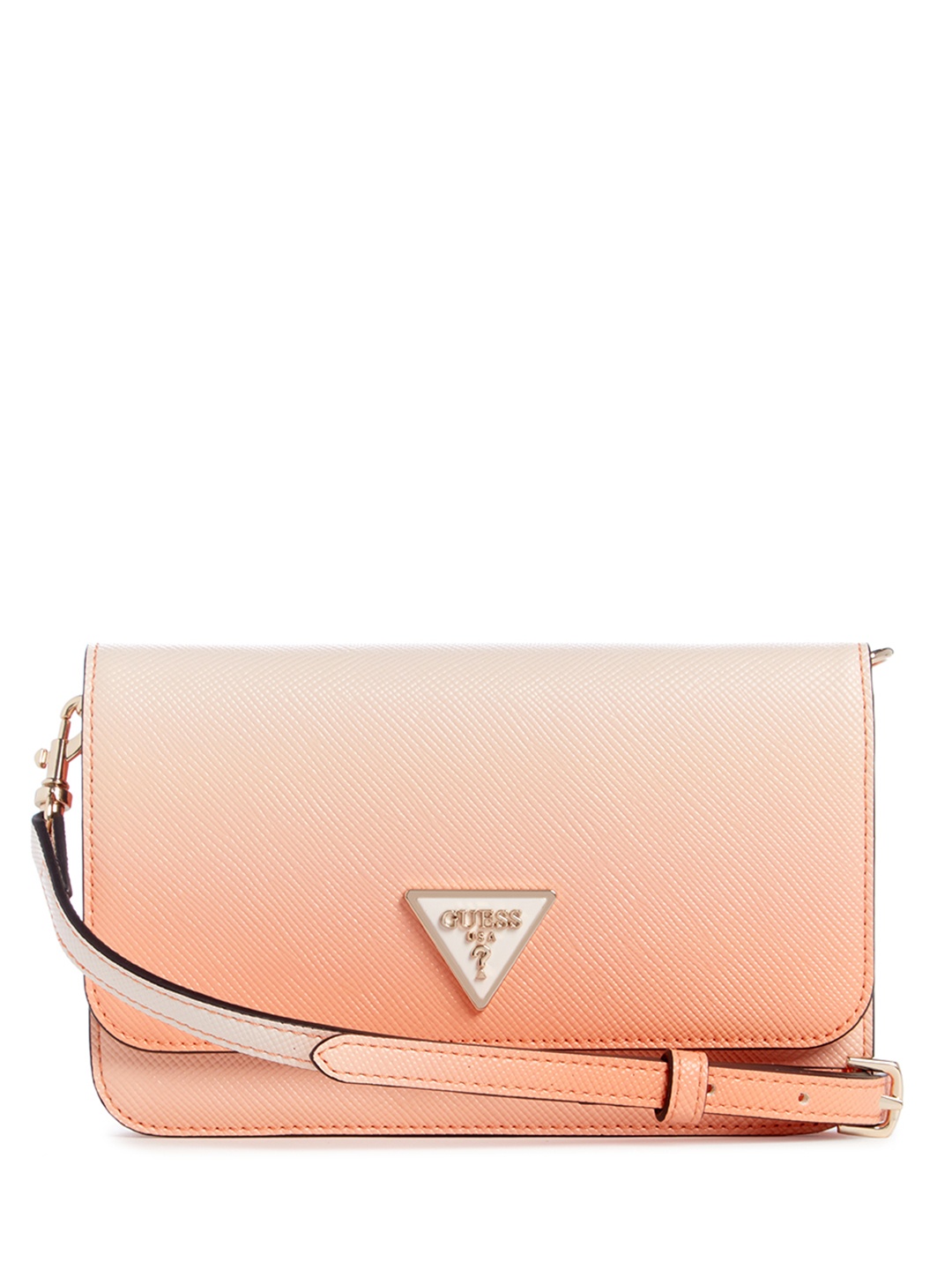 

GUESS Textured Structured Sling Bag, Coral