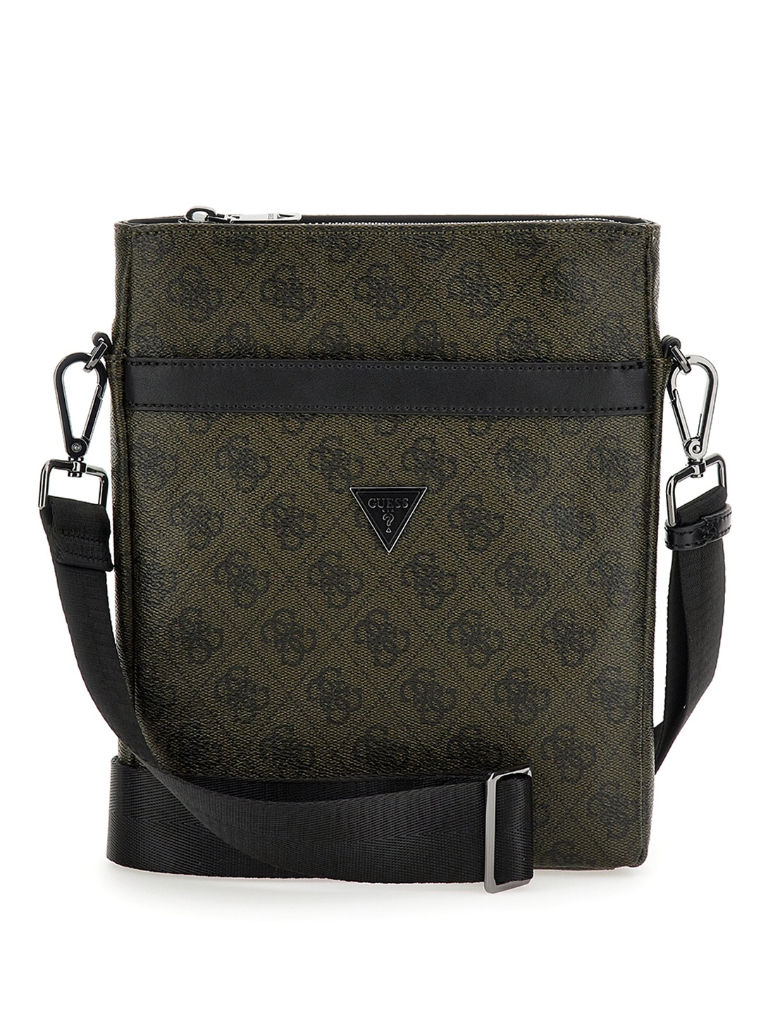 

GUESS Printed PU Structured Sling Bag, Black