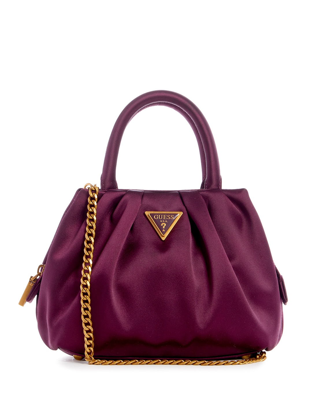 

GUESS Structured Handheld Bag, Burgundy