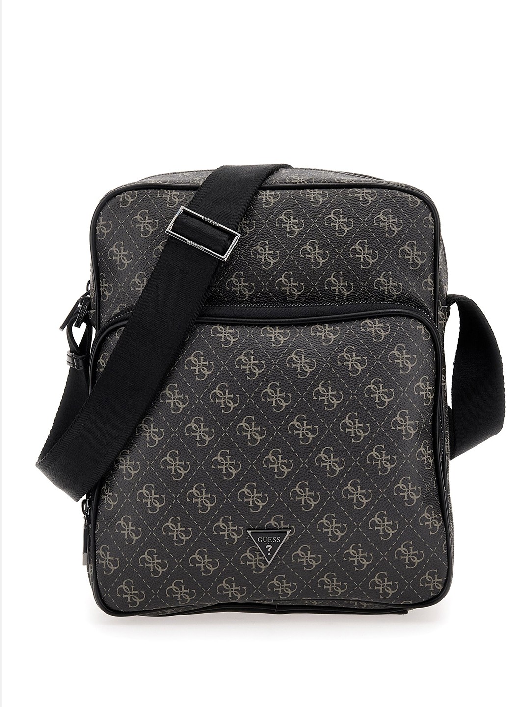 

GUESS Men Brand Logo Printed Messenger Bag, Black