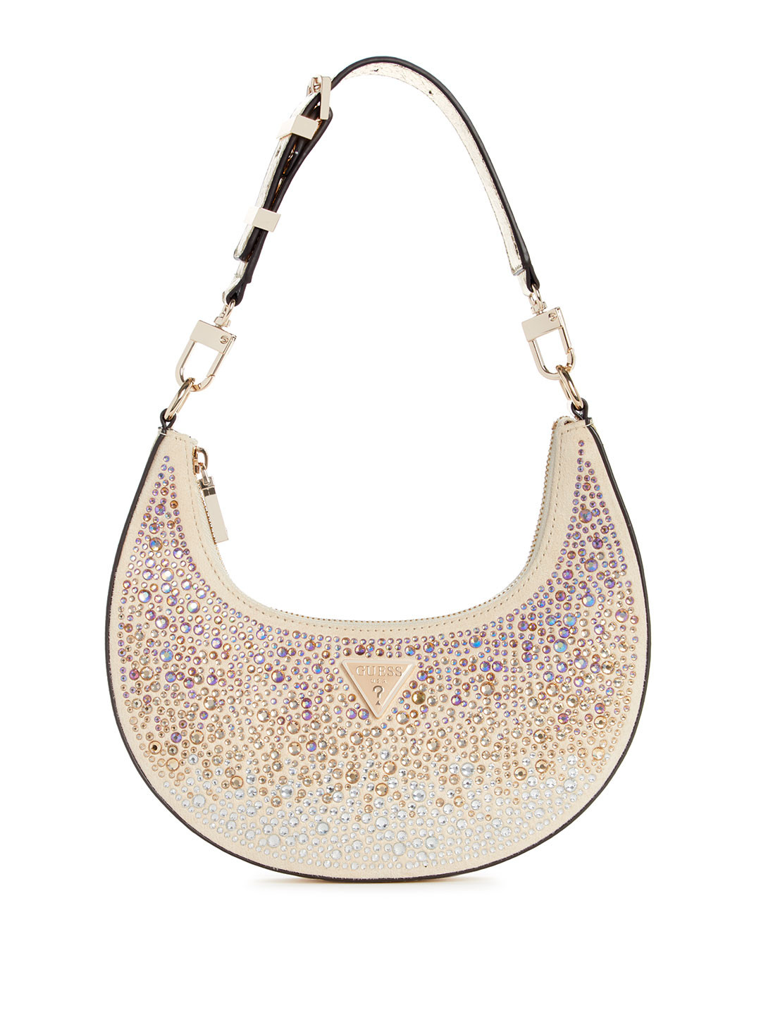 

GUESS Embellished Structured Hobo Bag, Gold