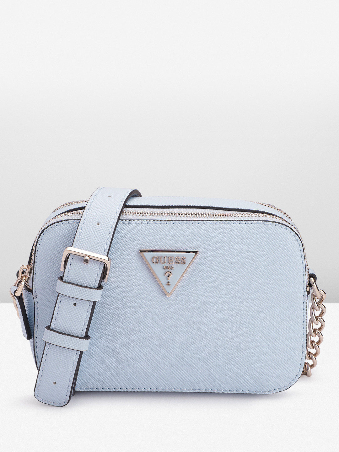

GUESS Textured Structured Sling Bag, Blue