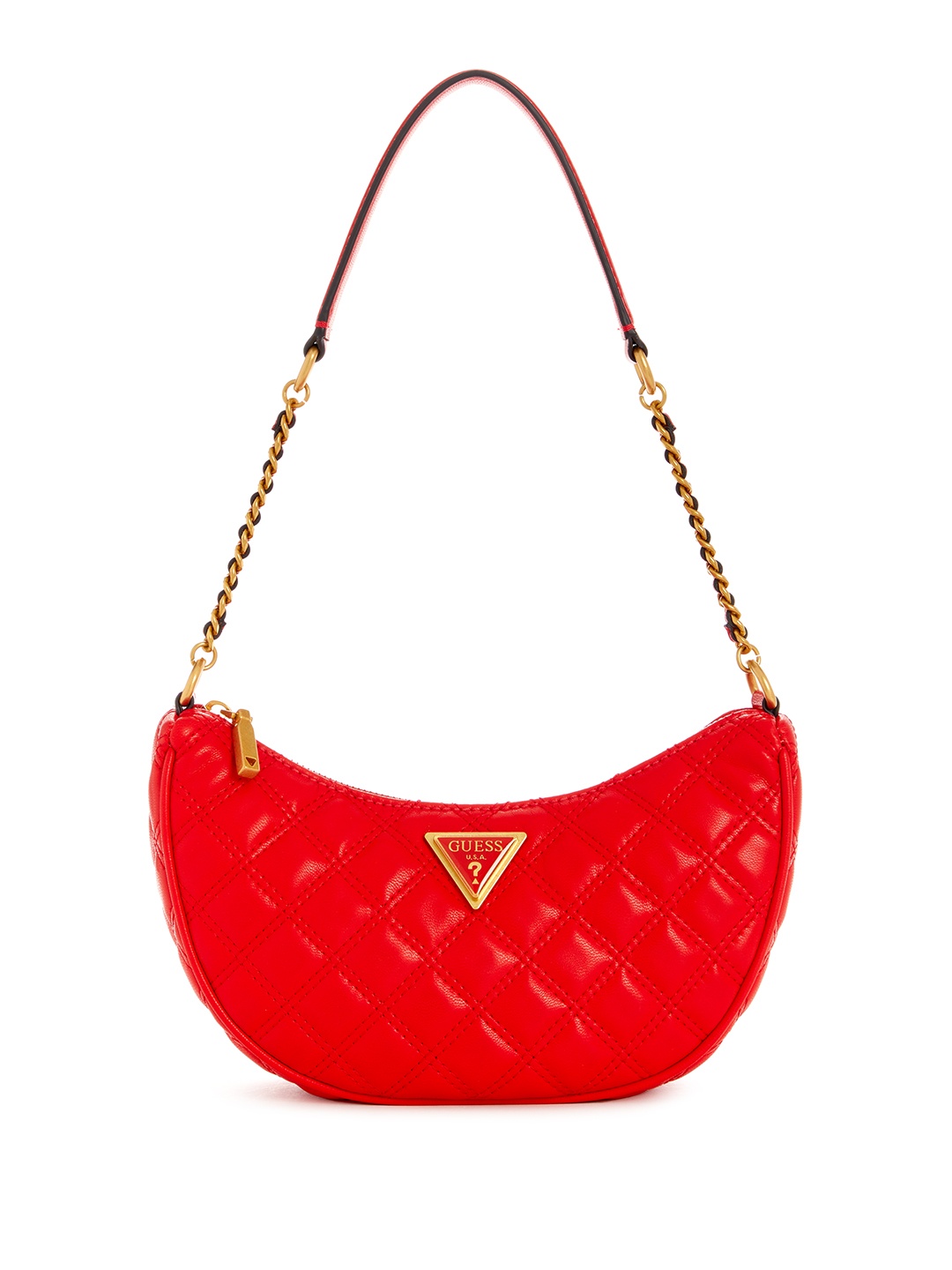 

GUESS Quilted Structured Shoulder Bag, Red