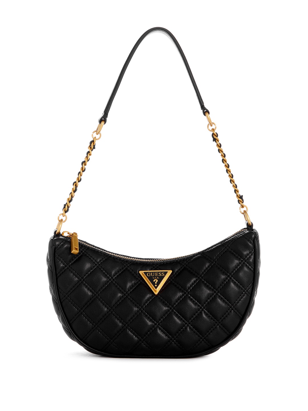 

GUESS Quilted Structured Shoulder Bag, Black