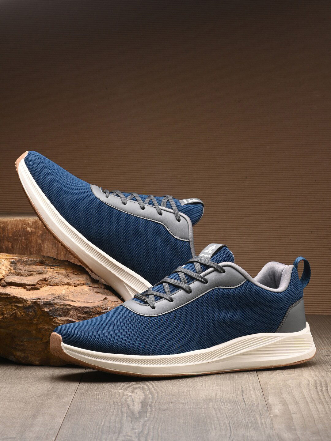 

OFF LIMITS Men Lace-Up Mesh Running Shoes, Teal