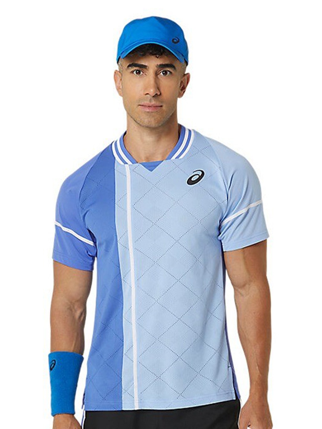 

ASICS Match SS Colourblocked Sports T-shirt, Blue